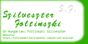 szilveszter foltinszki business card